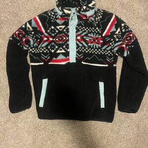 Columbia Men’s Black and Red HELVATIA HALF SNAP FLEECE